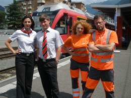 TeleZüri-Journalisten bei der RhB