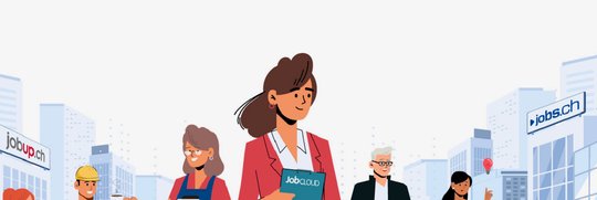 Frauen fehlen komplett auf der Führungsebene bei Job Cloud, ausser bei «Erklär»-Videos oder Comics-Illustrationen, wo sie gar in der Mehrzahl sind...
