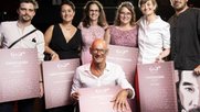 Siegerinnen und Sieger (v. l.): Julian Koechlin, Priscilla Schwendimann, Heinz Frei, Ursina Troxler und Manuela Achermann von den Engelskinder, Hellen Keller sowie Fabian Bane Florin…     (© Klein Report/André Häfliger)