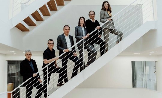 Der Stiftungsrat: Bertil Cottier, Dominique Strebel, Philip Kübler, Barbara Lehmann, Urs Saxer und Mirjam Teitler (v.l.) 