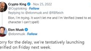 Einmal mehr gibt es neue Versprechungen von Elon Musk rund um die Verifizierung von Twitter-Accounts...