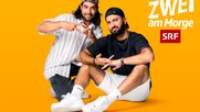  Brauchen mal «etwas Abstand vom konstanten Content-Output»: Ramin Yousofzai und Robin Pickis (Bild © SRF)