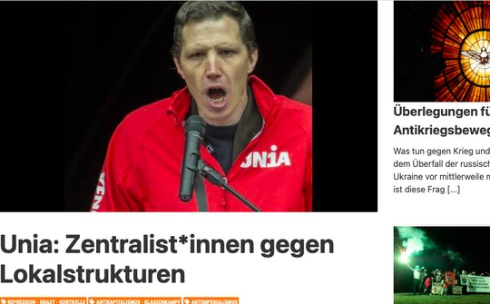 Auf barrikade.info ist zu lesen, was die «Republik» unter Verschluss hielt: Teil der der Storyserie über die Gewerkschaft Unia. (Screenshot barrikade.info)