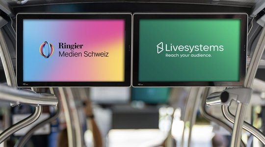 Ab Januar 2026 werden News-Inhalte der Ringier-Titel auf 13’000 Screens von Livesystems ausgespielt...   (Bild: Ringier/zVg)