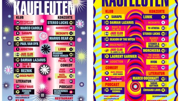 Wilde Farbigkeit mit einer Prise menschlicher Unvollkommenheit kennzeichnet das Kaufleuten-Design... (Bild: kaufleuten.ch)