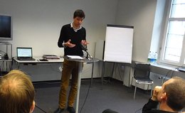 Dominik Balmer am MAZ-Recherchetag