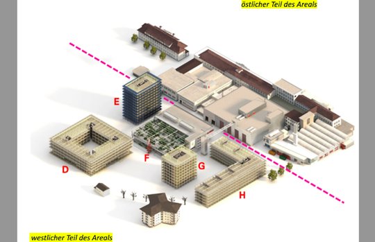 Auf dem «Areal West» sollen Wohnungen und öffentliche Flächen entstehen... (Bild: zVg / © Ringier)
