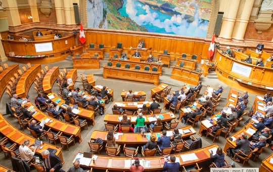 Hauchdünne Mehrheit: 13 von 25 Kommissionsmitglieder stellten sich hinter ihre eigene parlamentarische Initiative. (Bild © parlament.ch)