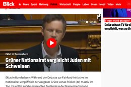 Jonas Fricker bei seiner unglüclichen Rede