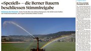 «In eigener Sache»: Tamedia wird zu 100 Prozent Eigentümerin der Berner Oberland Medien AG…    (Ausriss Thuner Tagblatt)