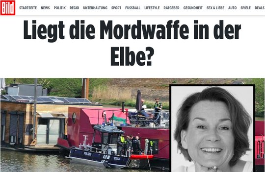 Mit 58 Jahren wurde die deutsche Journalistin Alexandra Fröhlich brutal aus dem Leben gerissen: Die «Bild» und andere Medien berichteten bereits gross... (Bild: Screenshot bild.de)