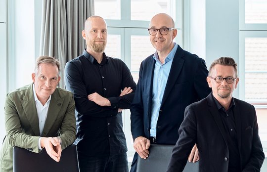 Roman Geiser, Fabian Bertschinger, Markus Gut und Martin Fawer (v.l.n.r.)