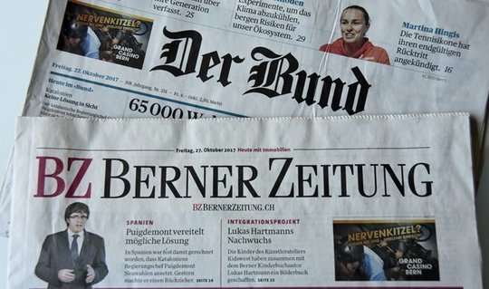 «Berner Zeitung» und «Bund» gehen zusammen, sollen aber weiterhin unter dem bisherigen Namen erscheinen...