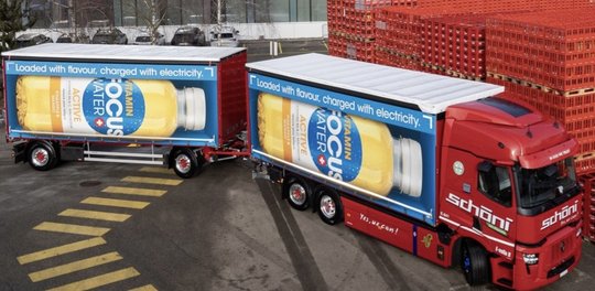 Focuswater auf dem Weg zu den Konsumenten...   (Bild: Rivella/zVg)