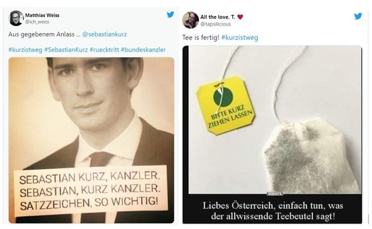 Der Rücktritt von Sebastian Kurz beflügelt die Satire. «Kurz mit 35 zum zweiten Mal jüngster Altkanzler» ist nur einer der bösen Kommentare auf Twitter…