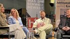 «G&G»-Moderatorin Jennifer Bosshard (l.) plauderte aus dem Nähkästchen über ihre Chefin Paola Biason neben ihr, die sie auch entdeckt hat, neben G&G»-Moderator Michel Birri und Buchautor Thomas Renggli (r.)...   (Bild: © Klein Report)