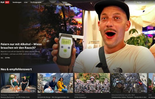 Nur 29 Prozent der TV-Sendungen werden heute zeitversetzt genutzt, zum Beispiel auf SRF Play... (Bild: srf.ch)