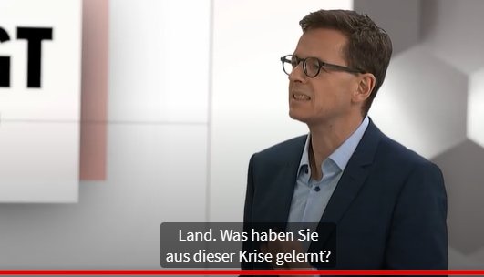 Abschied von der Bildfläche oder nur vom Bildschirm? Christian Dorer in einer letzten Einstellung bei seiner Talkshow «Hier fragt der Chef», am Freitag auf Blick TV… 