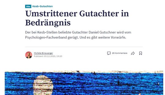 Ausriss des umstrittenen Artikels von Michèle Binswanger ...