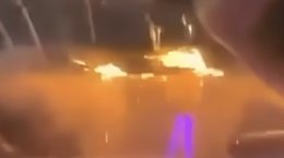 An der Decke entzündete sich das Feuer...