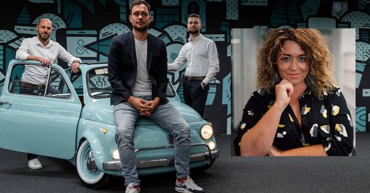 Die Gründer in der Mitte haben neue Pläne. Fabian Wydler (l.) und Ximena Barbano steigen in die Geschäftsleitung auf...                (Bild: zVg)