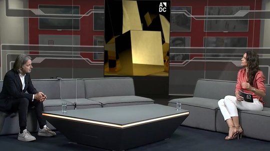 ADC-Präsident Frank Bodin beim Streaming auf «Blick TV», im Gespräch mit der Moderatorin Kiki Maeder...              (Bild: Screenshot Blick TV)