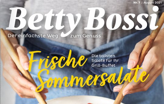 Nicht mehr im auffälligen Rot, sondern harmonisch abgestimmt mit dem Food-Foto erscheint die neue Titelschrift... (Bild: zVg)