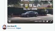 Elon Musk reagiert auf Twitter mit Humor auf den Anti-Tesla-Spot, wo sogar ein Kind überfahren wird...         (Bild: Twitter)
