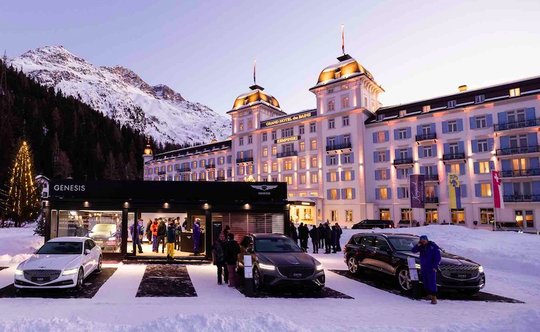 Sein Debüt auf dem St. Moritzersee hat die koreanische Luxus-Automarke bereits diesen Februar am White Turf gegeben. (Bild zVg)