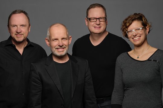 Die Evoq-Geschäftsleitung: Christian Sutter, Adrian Schaffner, Dominique Haussener, und Susanne Pfäffli... (v.l., Bild zVg.)