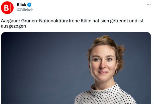 Der «Blick» verkündete die Trennung schnurstraks über Twitter. (Bild Screenshot Twitter)