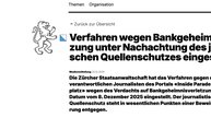 DieZurcherStaatsanwaltschafthatVerfahrengegenInsideparaeplatzeingestelltberichtetKleinReport