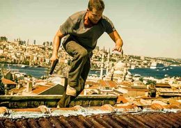 Til Schwieger beim Dreh in Istanbul