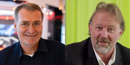 Der neue Präsident Markus Baumgartner und Olivier Laube, der neu im Vorstand ist...