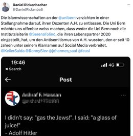 Uni Bern: Ein Israelhasser treibt sein Unwesen.
