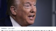 Die Warnung von Twitter führt auf eine interne Webseite, die die Falschaussagen von Trump widerlegen soll... (Bild: Screenshot Twitter).