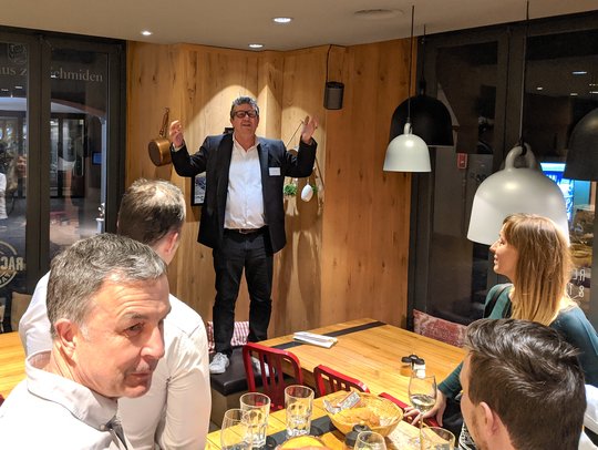 Rolf Suter in der Zürcher «Raclette Factory»: «Ein Schiff im Hafen ist sicher, doch dafür werden Schiffe nicht gebaut...»