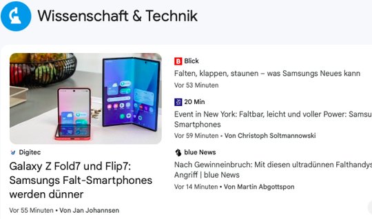 Der Onlinehändler Digitec erscheint neben Medienportalen wie Blick, 20 Minuten oder blue News... (Bild: Screenshot Klein Report)