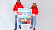 Die Schweizerische Post hat die Marke zu Milano Cortina 2026 vom Designer Christoph Frei gestalten lassen... (Bild: zVg)