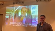 Da Anne Lévy nicht zur Entgegennahme der Auszeichnung «Goldener Bremsklotz» nach Zürich kam, reiste Marc Meschenmoser nach Bern, wie er in einem Video im Certo zeigte...           (Bild: Klein Report)