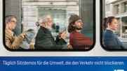 Sitzdemo der friedlichen Art: 800'000 Menschen gehen mit den VBZ täglich auf die Strasse...    (Sujet: Ruf Lanz)
