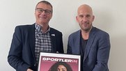 Roger Keller, Leiter Marketing beim SHV (l.), mit Fabian Ruch, Redaktionsleiter «Sportlerin»...    (Bild: zVg)