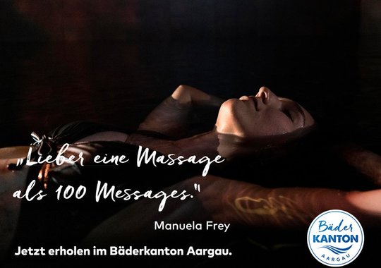 Als Visual in den Kampagnen wird der Fokus auf die vier Thermal- und Wellnessbäder gelegt. Das Model Manuela Frey agiert als Botschafterin...  (Sujet: Brinkertlück)