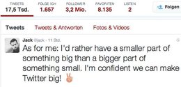 Original-Tweet von Jack Dorsey