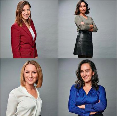 Ramona Schelbert, Schirin Razavi, Sereina Tanner & Rahel Lenz (v. oben links)