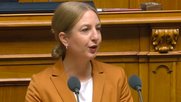 «Scheitern ist nicht das Gegenteil von Erfolg, es ist ein Teil davon»: Katja Christ will die Medienförderung weiterentwickeln. (Bild Screenshot Parlamentsdienste)