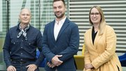 Der neue Director Client Relations & Strategic Market Development, Raffael Leu (Mitte), mit Tarkan Özküp und Nicole Fuchs….  (Bild: CH Media/zVg)