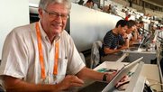 Seit 60 Jahren Stammgast auf den Medientribünen. Peter A. Frei an den Leichtathletik-Europameisterschaften 2018 in Berlin... (Bild zVg / PD AIPS)