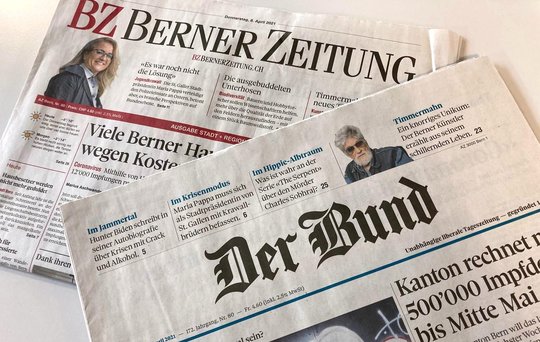 Aus zwei mach eins: Der Berner Stadtpräsident Alec von Graffenried spricht von einem «schwarzen Tag für den Medienplatz»... (Bild: «Der Bund»)