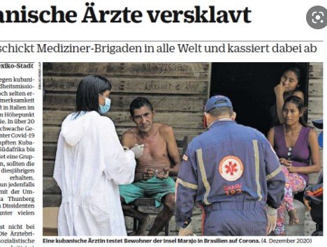 Im Titel des Artikels steht die unbelegte Behauptung der Sklaverei...             (Screenshot NZZaS)